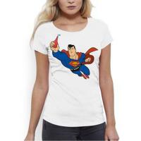 Трикотажная женская футболка. Супермен с клизмой.