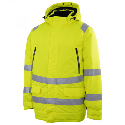 Зимняя рабочая куртка-парка BRODEKS KW 220, желтый баннер, фото, картинка, как выглядит